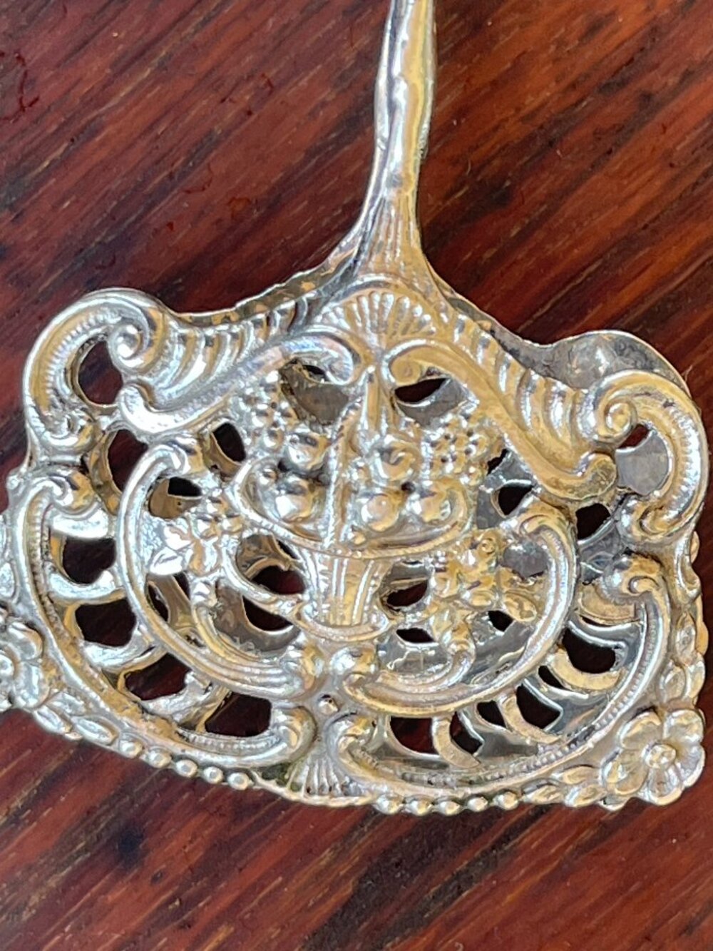 Art Nouveau German Silver 800 Pastry Desert Tongs
